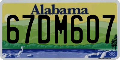 AL license plate 67DM607
