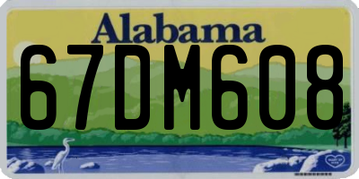 AL license plate 67DM608