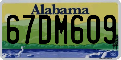 AL license plate 67DM609