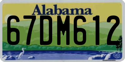 AL license plate 67DM612