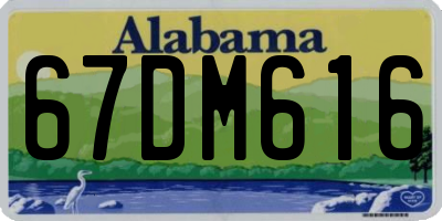 AL license plate 67DM616
