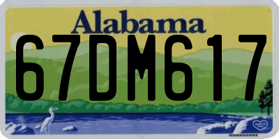 AL license plate 67DM617
