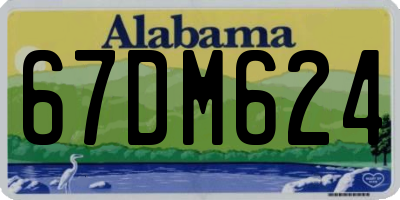 AL license plate 67DM624