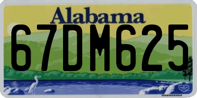 AL license plate 67DM625