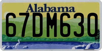 AL license plate 67DM630