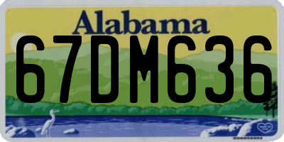 AL license plate 67DM636