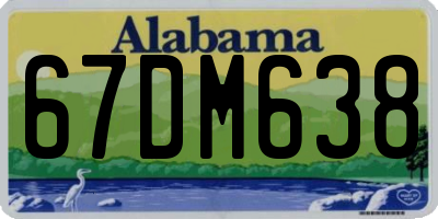 AL license plate 67DM638