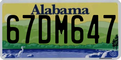 AL license plate 67DM647