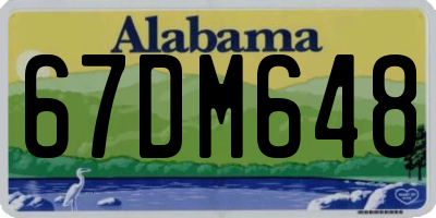 AL license plate 67DM648