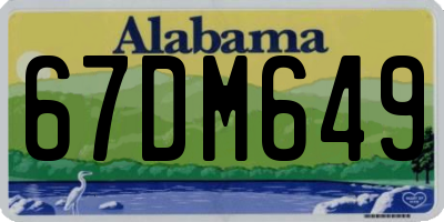 AL license plate 67DM649