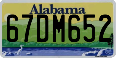 AL license plate 67DM652