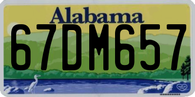 AL license plate 67DM657