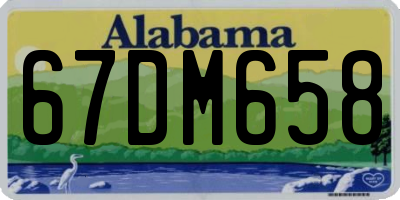 AL license plate 67DM658