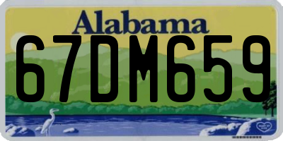 AL license plate 67DM659