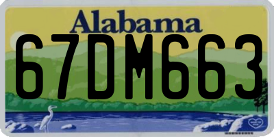 AL license plate 67DM663