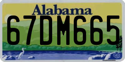 AL license plate 67DM665