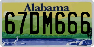 AL license plate 67DM666