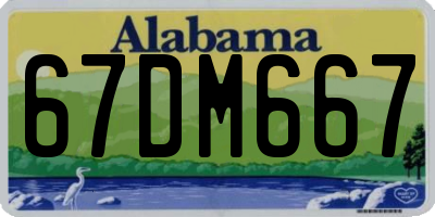 AL license plate 67DM667
