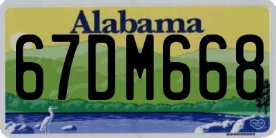 AL license plate 67DM668