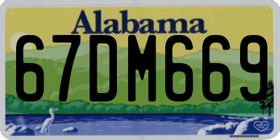 AL license plate 67DM669