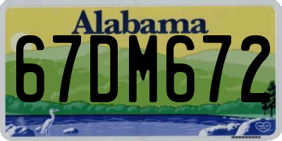 AL license plate 67DM672