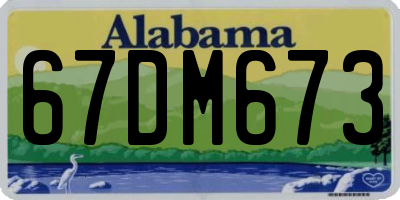 AL license plate 67DM673