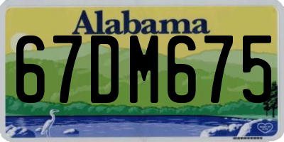 AL license plate 67DM675