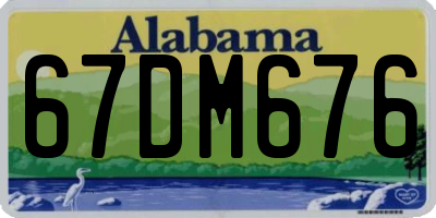 AL license plate 67DM676
