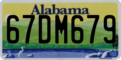 AL license plate 67DM679