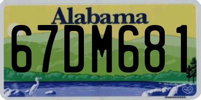 AL license plate 67DM681