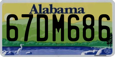 AL license plate 67DM686