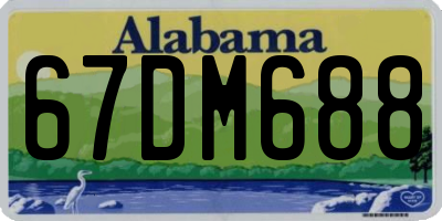 AL license plate 67DM688