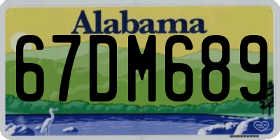 AL license plate 67DM689