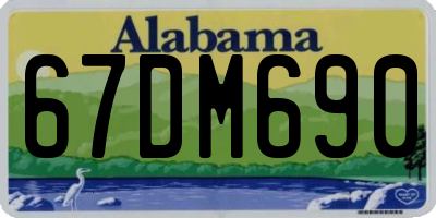 AL license plate 67DM690