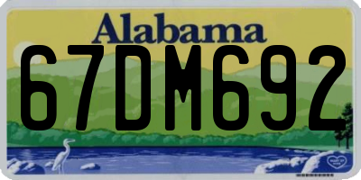 AL license plate 67DM692