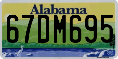 AL license plate 67DM695