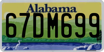 AL license plate 67DM699