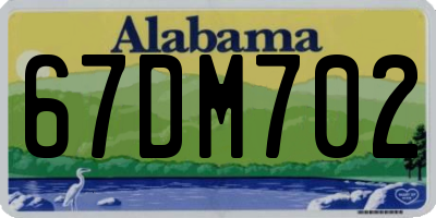 AL license plate 67DM702