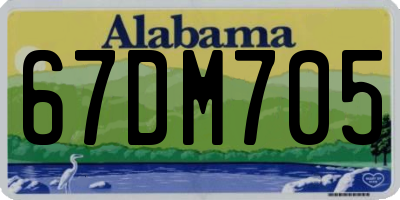 AL license plate 67DM705