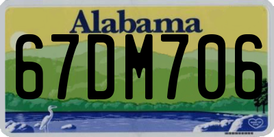 AL license plate 67DM706
