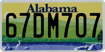 AL license plate 67DM707