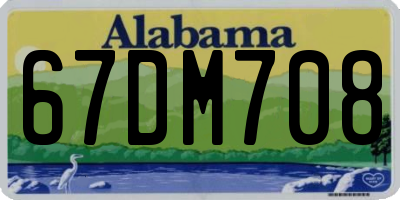 AL license plate 67DM708