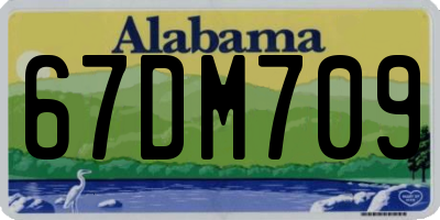 AL license plate 67DM709