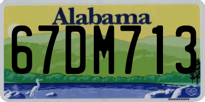 AL license plate 67DM713