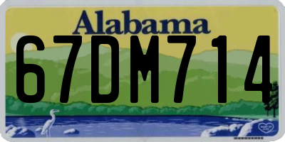 AL license plate 67DM714