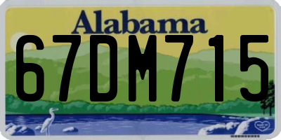 AL license plate 67DM715