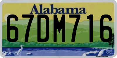 AL license plate 67DM716