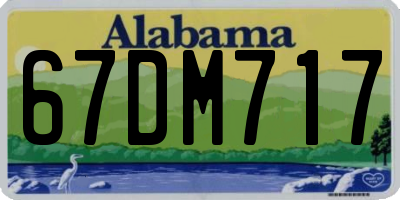 AL license plate 67DM717
