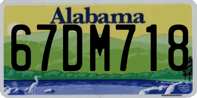 AL license plate 67DM718