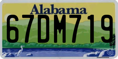 AL license plate 67DM719